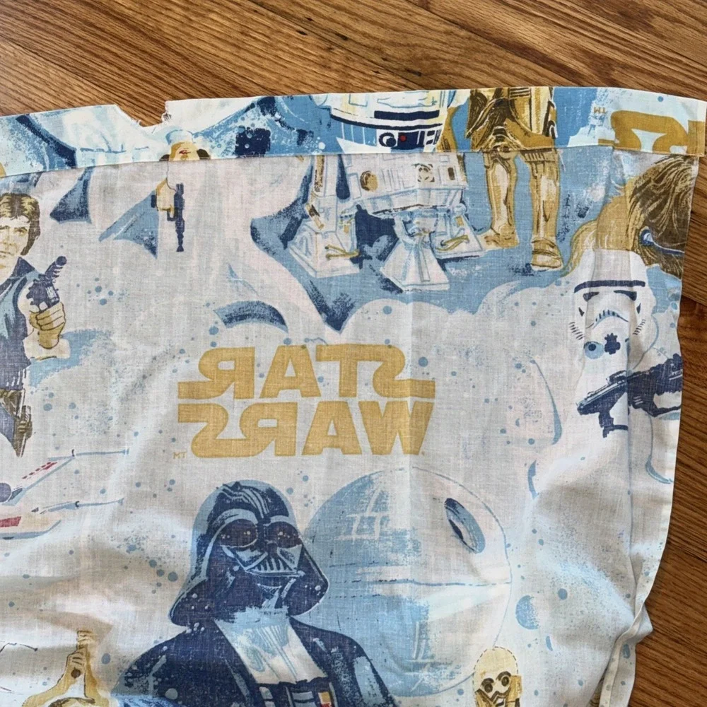 Vintage 1970s JC Pennys Star Wars New Hope HTF Flat Sheet Bedding Twin